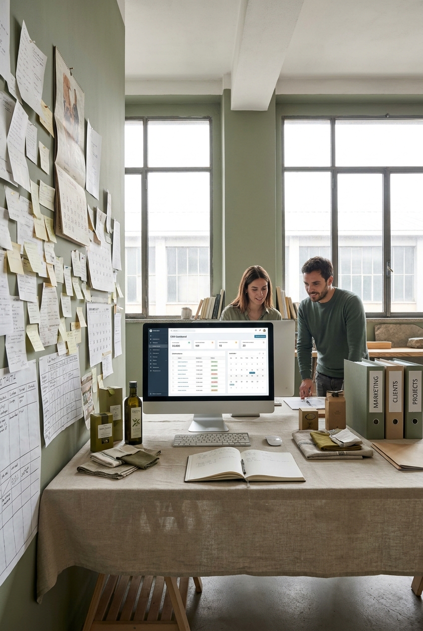 Ufficio B2B con flusso di lavoro integrato