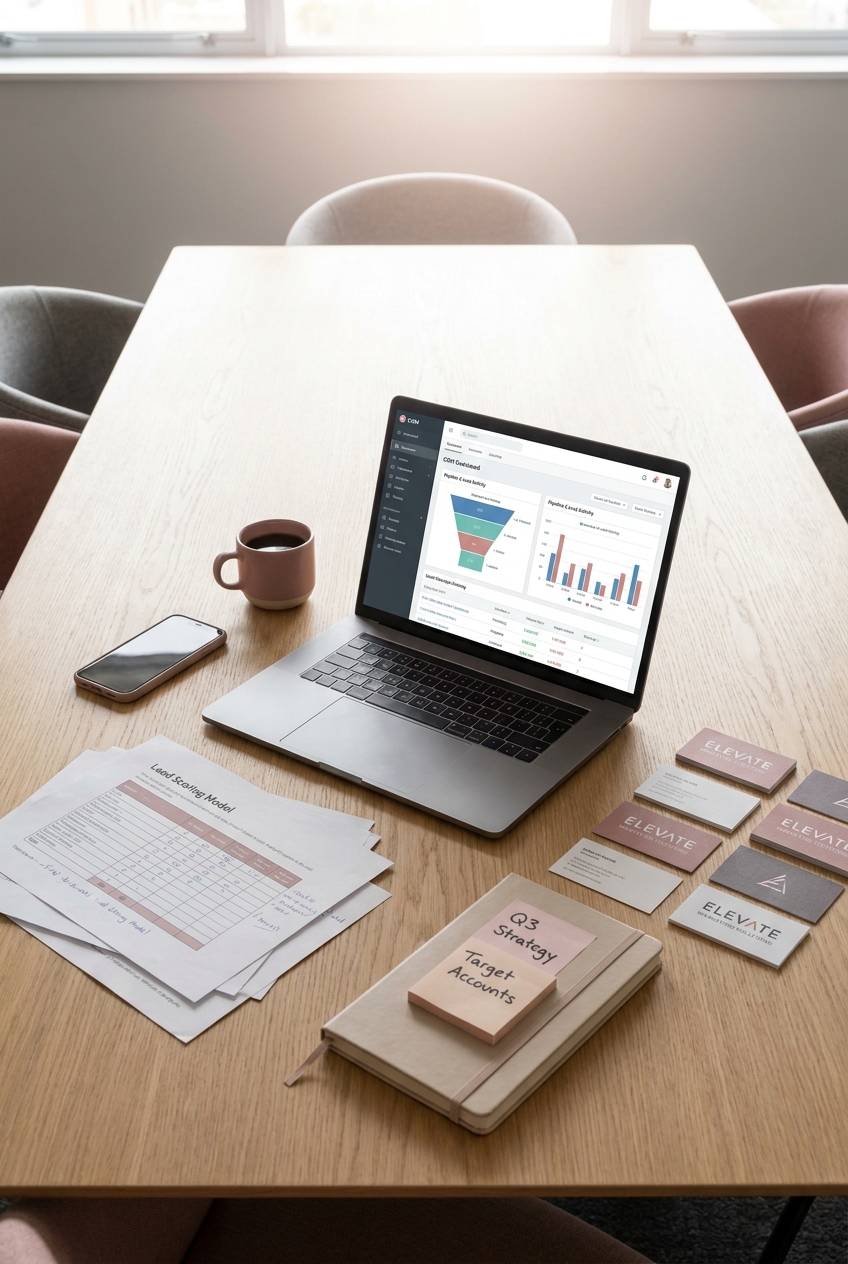 Inbound marketing per PMI: smetti di inseguire i clienti e inizia ad attrarli Team marketing B2B in riunione dall